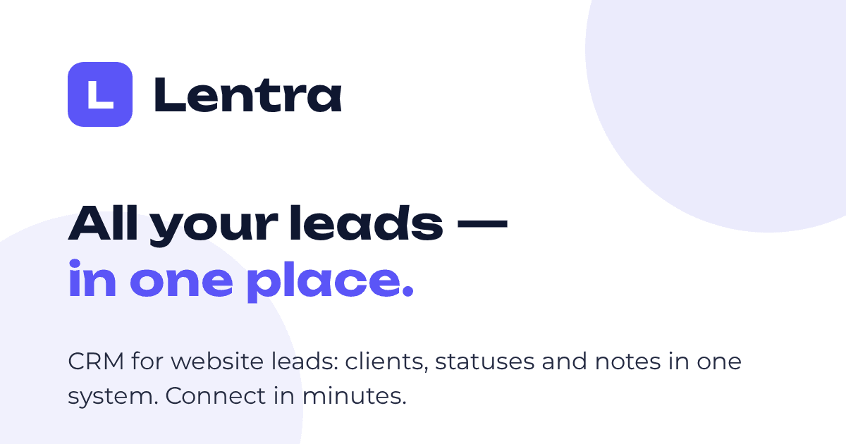 Lentra — all your leads in one place